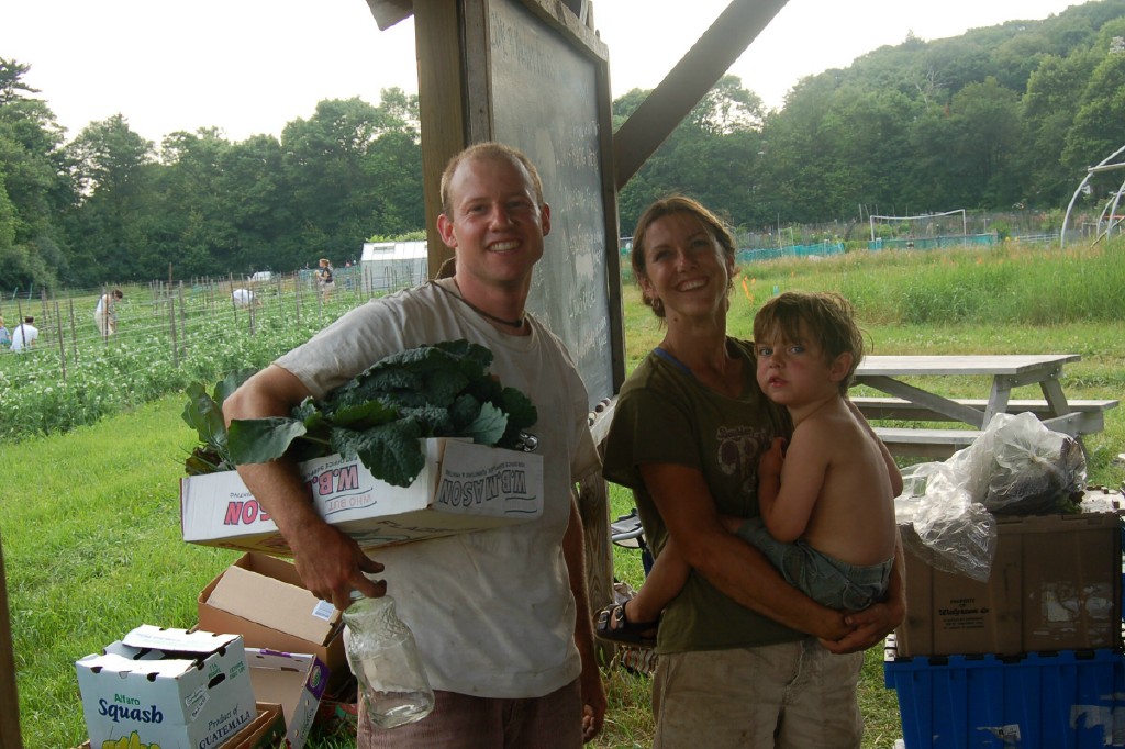 Farmers Andy and Amanda with farmboy Jonah